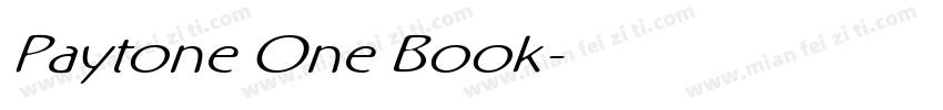 Paytone One Book字体转换